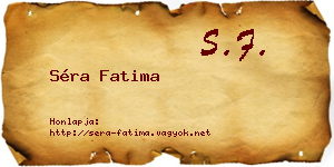 Séra Fatima névjegykártya