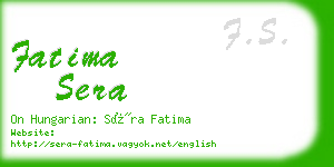fatima sera business card